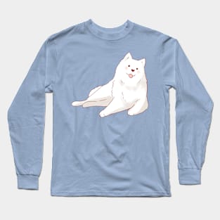 Cute Samoyed dog drawing Long Sleeve T-Shirt